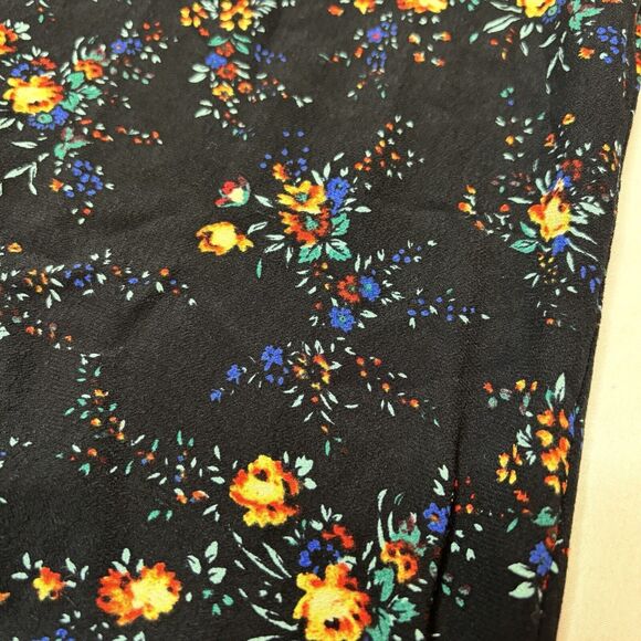 Sandro Paris Cold Shoulder Top Women 1 Small Black Floral Keyhole High Low - Picture 9 of 12